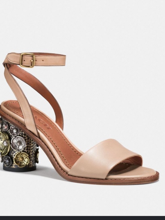 Coach Shoes - Coach Tea Rose T-Strap Sandal in Nude size 10